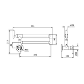 Zen 316L Stainless Steel Pot Filler Pvd Black